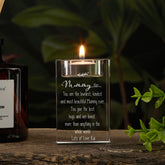 Personalised Mummy Tea Light Candle Holder With Sentiment